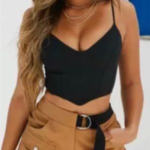 Tiger mist black bustier